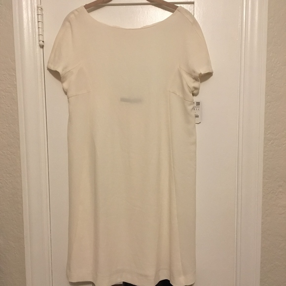 Zara Basics White Bow Detail Shift Dress NWT Sz Small - Picture 7 of 13